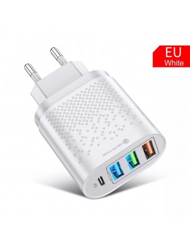 Cargador Móvil USB-C PD 20W + 3 USB...