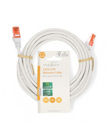 NEDIS Cable de Red CAT6 U/UTP | RJ45...